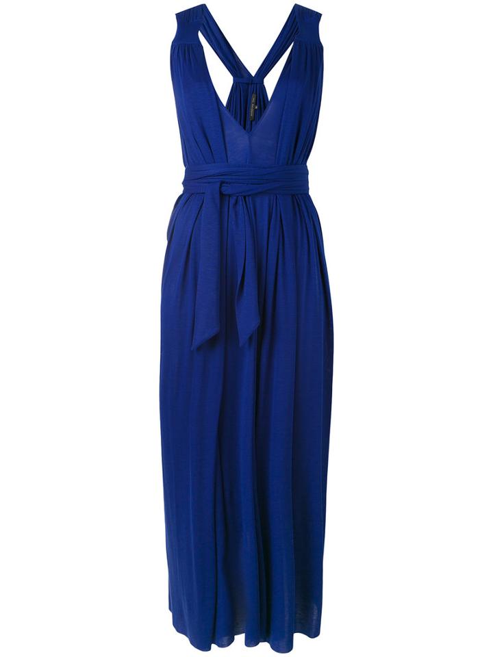 Barbara Bui Gathered Detail Midi Dress, Women's, Blue, Lyocell