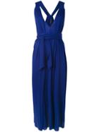 Barbara Bui Gathered Detail Midi Dress, Women's, Blue, Lyocell