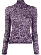 Nanushka Graphic Print Raglan Top - Purple