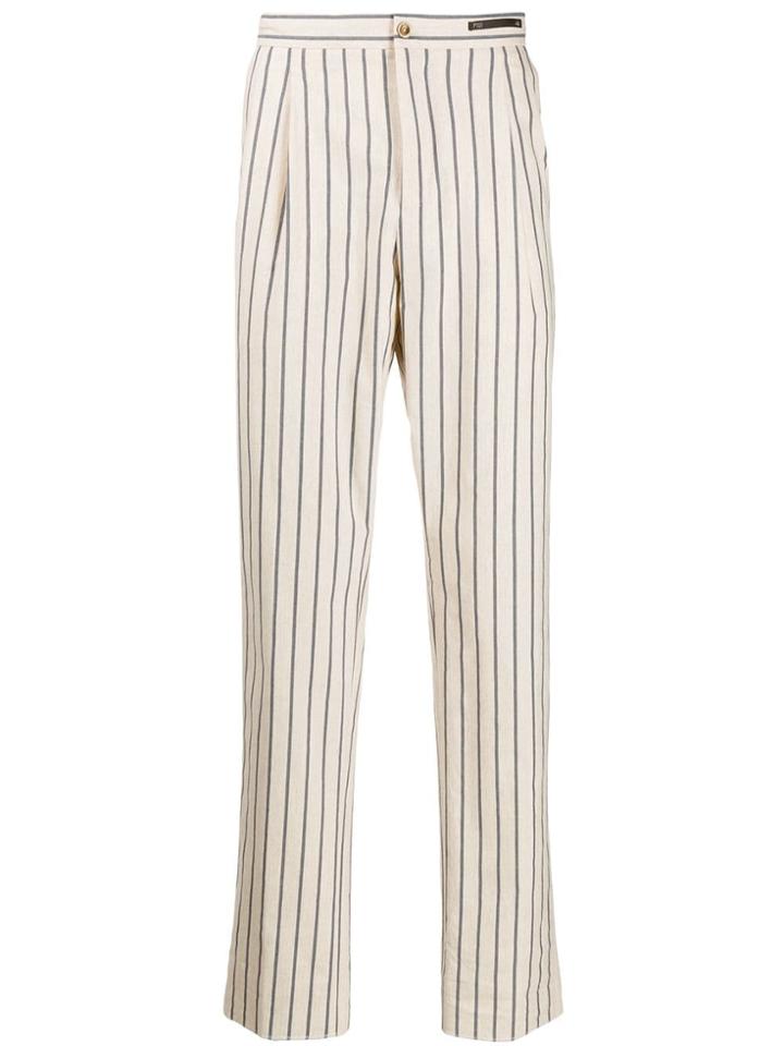 Pt01 Striped Trousers - Neutrals