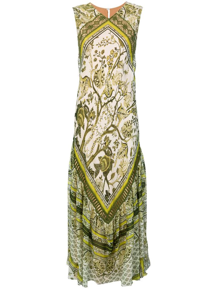 Alberta Ferretti Printed Maxi Dress - Green