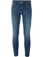 Mother Looker Ankle Fray Jeans, Women's, Size: 29, Blue, Cotton/polyester/spandex/elastane