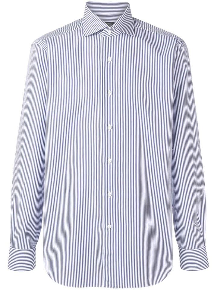 Barba Pencil Stripe Shirt - Blue