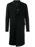Valentino 'rockstud' Single Breasted Coat, Men's, Size: 50, Black, Virgin Wool/wool/viscose/viscose