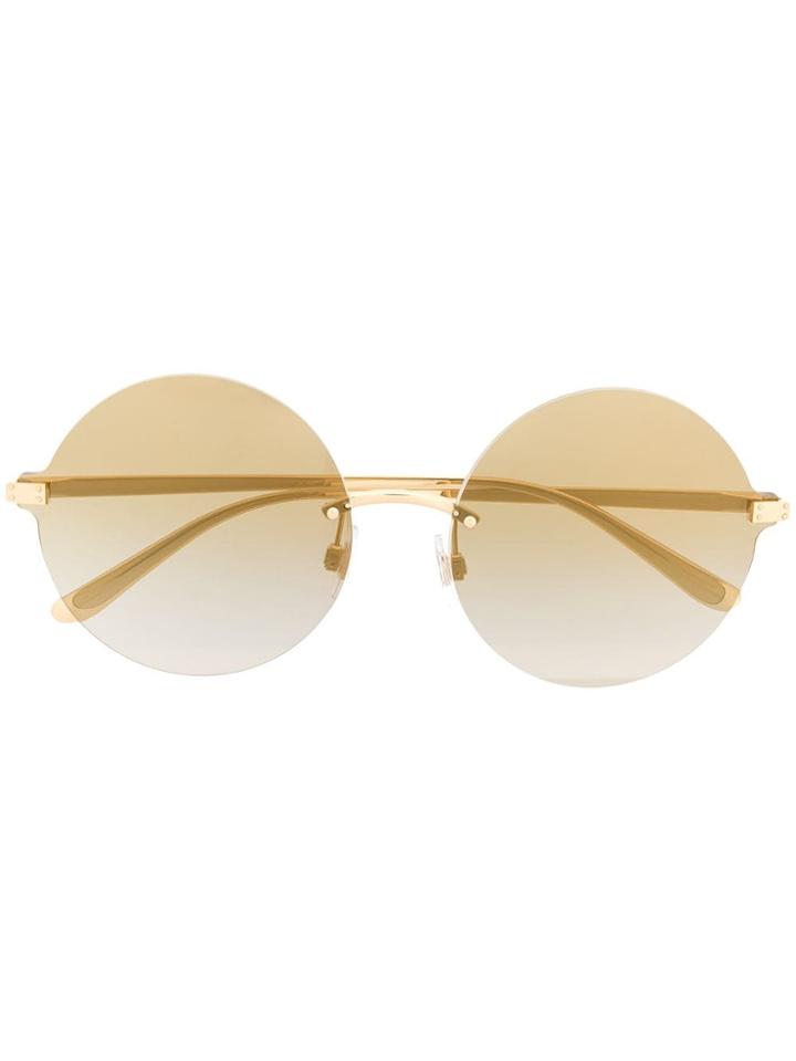 Dolce & Gabbana Eyewear Dg2228 Round-frame Sunglasses - Gold