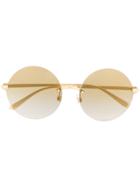 Dolce & Gabbana Eyewear Dg2228 Round-frame Sunglasses - Gold