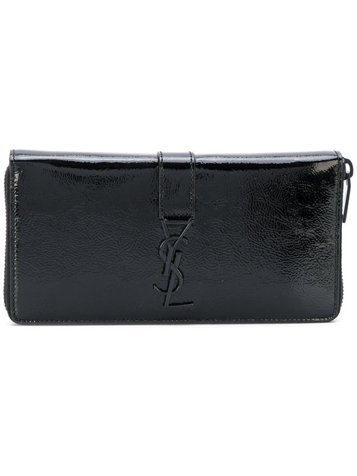 Saint Laurent Classic Zip Around Wallet - Black