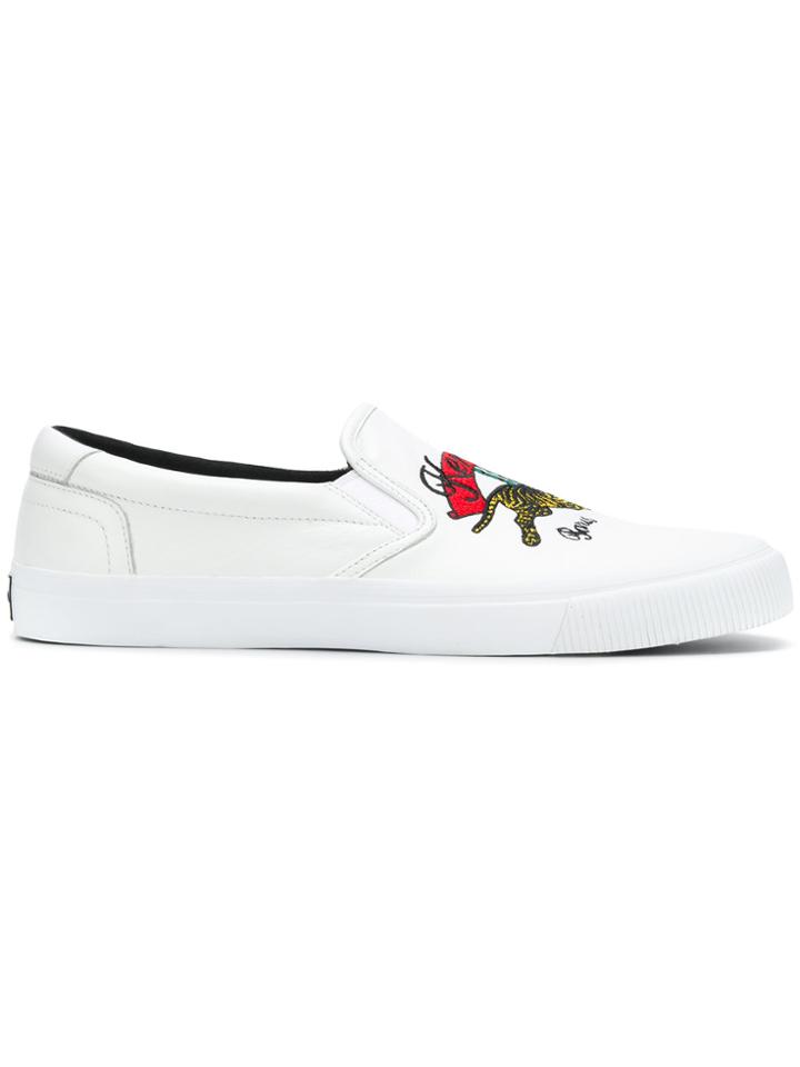 Kenzo K-skate Jumping Tiger Sneakers - White