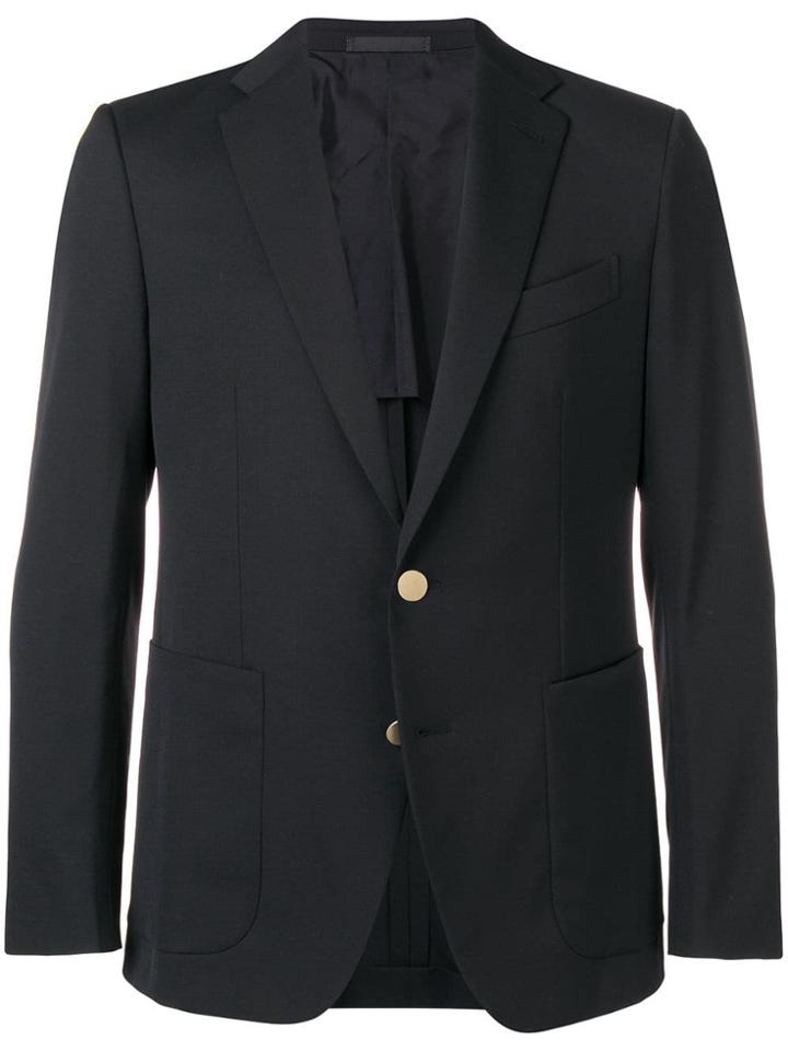Caruso Single Breasted Blazer - Black