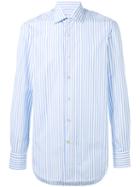 Kiton - Striped Shirt - Men - Cotton - 42, Blue, Cotton