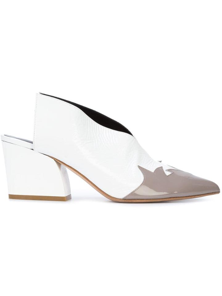 Tibi Floyd Mules - White