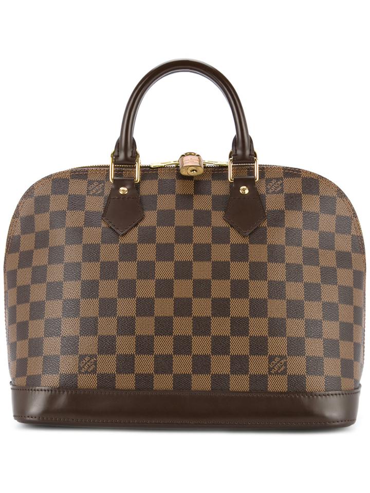 Louis Vuitton Vintage Alma Damier Ebene Tote - Brown