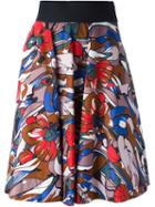 Marni Lectric Print Skirt, Women's, Size: 40, Cotton/polyester/spandex/elastane
