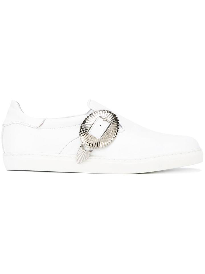 Toga Buckled Detailing Sneakers - White