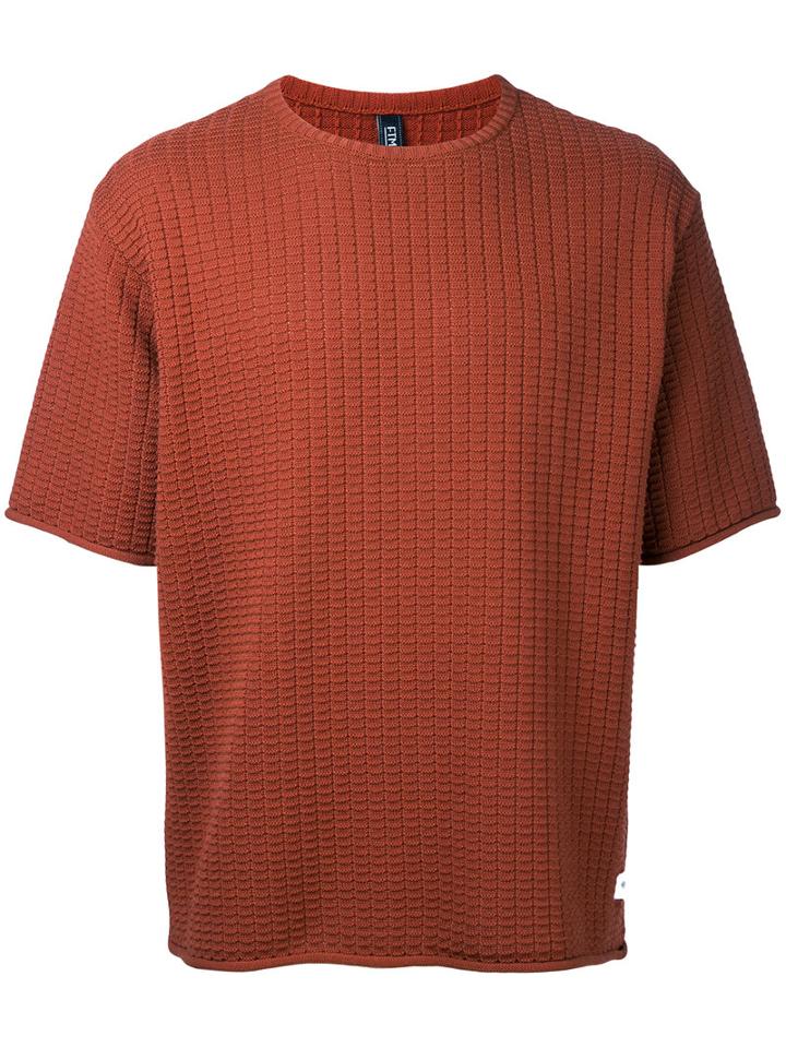 Factotum - Textured Knit T-shirt - Men - Cotton - 48, Brown, Cotton