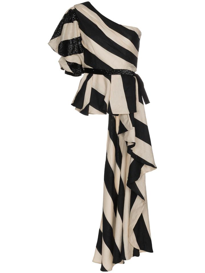 Johanna Ortiz One Shoulder Asymmetric Top - Black