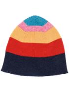 Ps By Paul Smith Striped Beanie Hat - Red