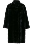 Liska Ella Fur Coat - Black