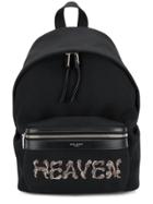 Saint Laurent Heaven Embellished Backpack - Black