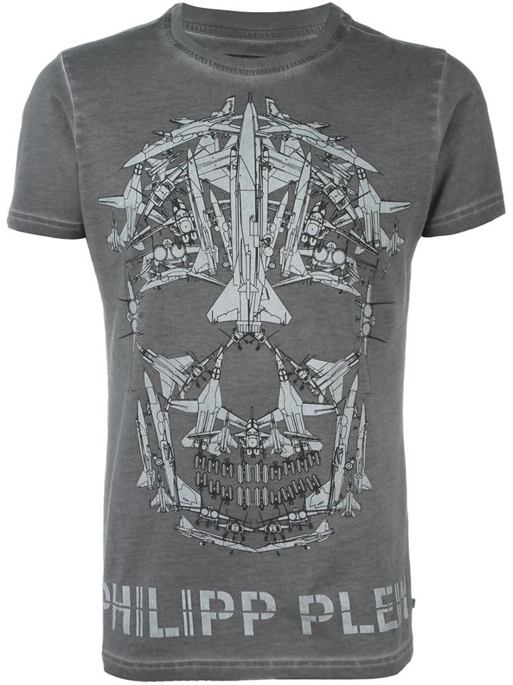 Philipp Plein Planes Skull Print T-shirt