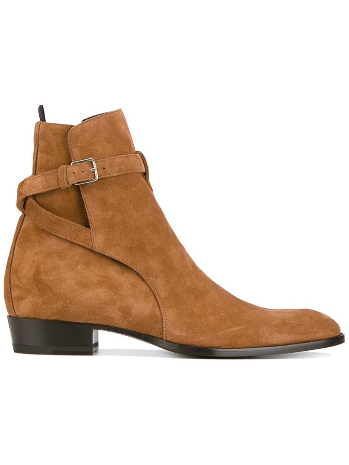 Saint Laurent Classic Wyatt Boots - Brown