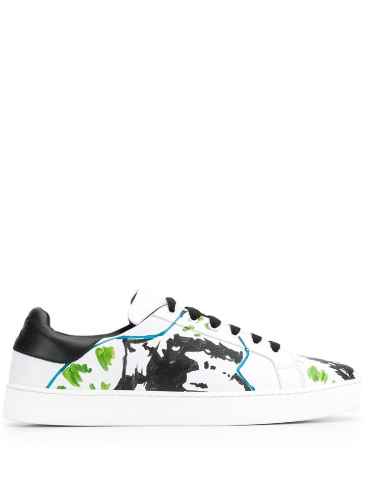 Etro Graffiti Print Low Top Sneakers - White