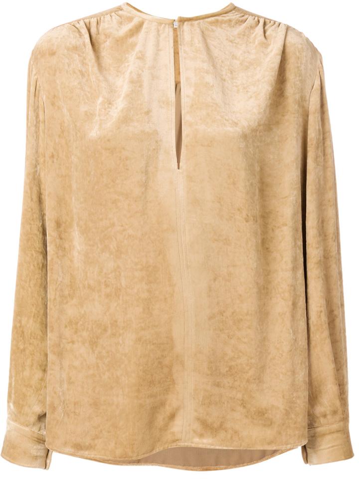 Stella Mccartney Alter Suede Blouse - Nude & Neutrals