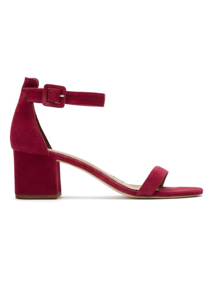 Nk Chunky Heel Sandals - Red