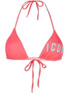 Dsquared2 Icon Bikini Top - Pink & Purple
