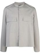 Siki Im Grey Pinstripe Shirt