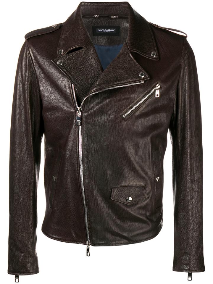 Dolce & Gabbana Biker Jacket - Brown