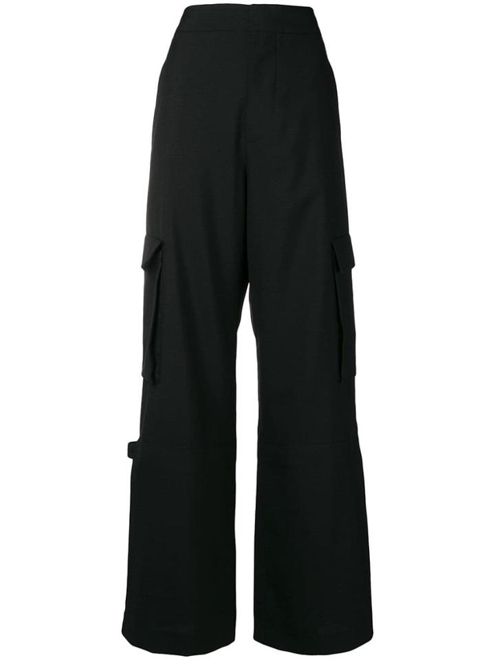 Marni High Waisted Cargo Trousers - Black
