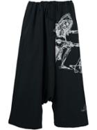 Yohji Yamamoto Printed Cropped Trousers