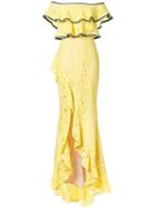 Rebecca Vallance 'wilson' Lace Gown, Women's, Size: 10, Yellow/orange, Rayon
