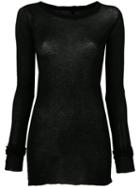 Rick Owens - Long Sleeve T-shirt - Women - Cotton - 38, Black, Cotton