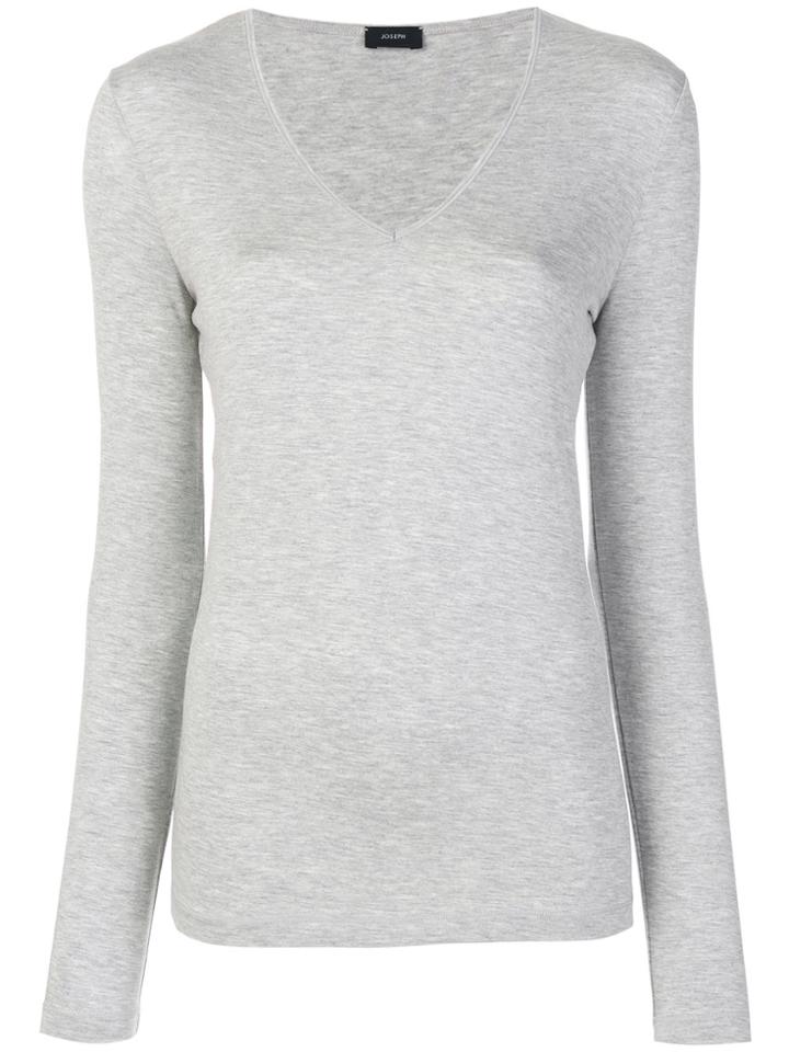 Joseph V Neck Sweatshirt - Grey