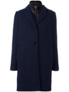 Fay Single Breasted Coat, Women's, Size: Xl, Blue, Polyester/virgin Wool