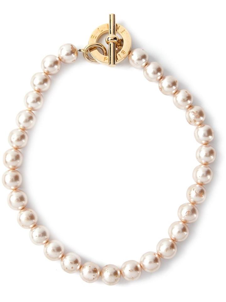 Céline Vintage Faux Pearls Bracelet, Women's, Nude/neutrals