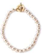Céline Vintage Faux Pearls Bracelet, Women's, Nude/neutrals