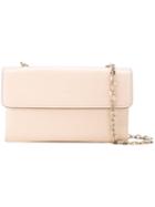 Casadei - Chain Flap Bag - Women - Satin/kid Leather - One Size, Nude/neutrals, Satin/kid Leather