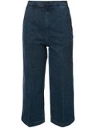 Rachel Comey Cropped Trousers, Women's, Size: 4, Blue, Cotton