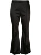 Rosetta Getty Crop Flare Tux Trousers - Black