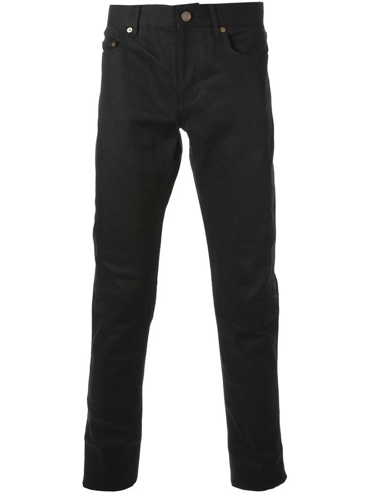 Saint Laurent Skinny Jeans, Men's, Size: 34, Black, Cotton/spandex/elastane