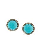 Iosselliani Elegua Turquoise Clip-on Earrings - Metallic
