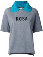 Muveil - 'rosa' Collared T-shirt - Women - Cotton - 38, Grey, Cotton