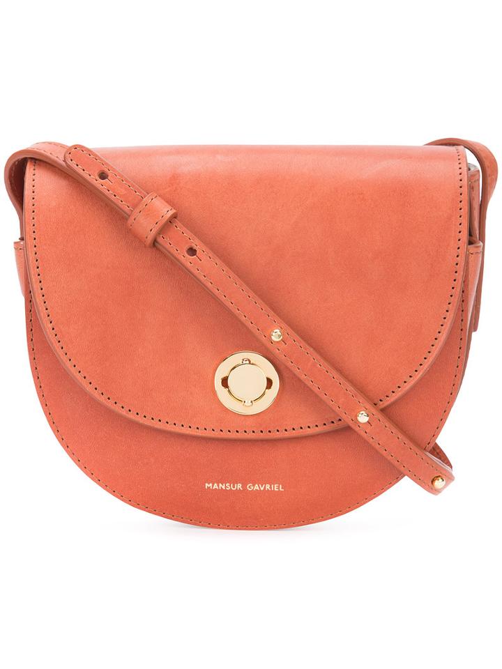 Mansur Gavriel Classic Saddle Bag, Women's, Brown, Leather