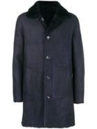 Desa Collection Shearling Lined Coat - Blue