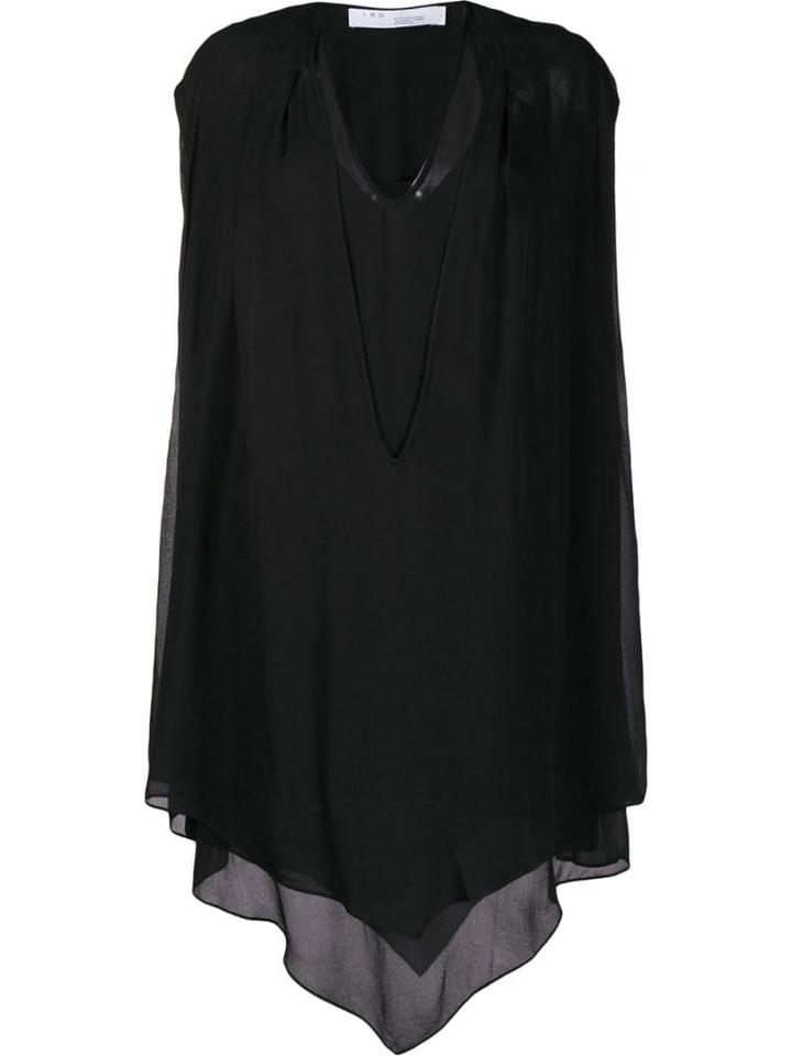 Iro Draped Asymmetric Dress - Black