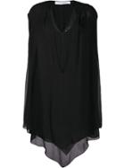 Iro Draped Asymmetric Dress - Black