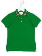 Gucci Kids - Cross Stripe Polo Shirt - Kids - Cotton/spandex/elastane - 4 Yrs, Toddler Boy's, Green